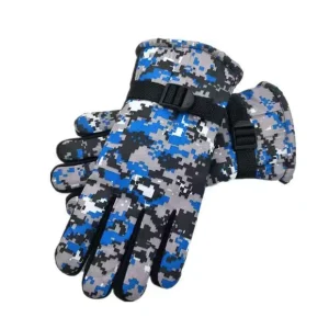 Winter Fleece Lining Warm Gloves Unisex Wind Proof Motorcycle Ride Ski Gloves