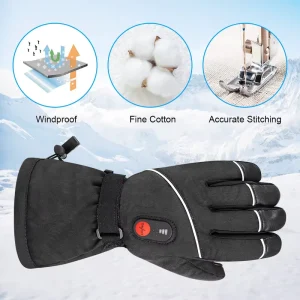 Winter Heated Gloves Wear-Resistant Durable Shell Electric Warm Gloves for Hunting and Skiing