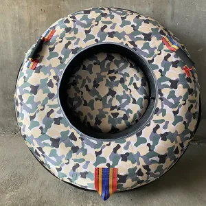 Winter Inflatable Rubber Tube Multi Rider Snow Tubing With Cover Sled Hard Bottom Inflatable Snow Tube