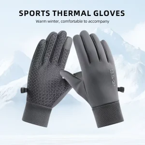 Winter Men’s Fleece Gloves Water resistant Anti slip Fingertip Touchscreen for Running Jogging Skiing Sports Factory Direct