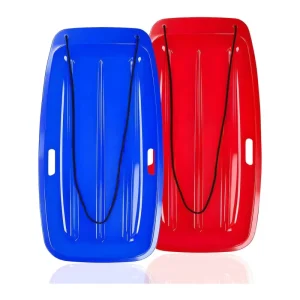 Winter Outdoor Backyard Playtime Cold Resistant Anti Lateral Drift Included Rope Fast Stable Stackable Snow Days Toboggan Sleds