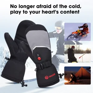 Winter Outdoor Electric Heated Gloves with Touchscreen Fingertip Control