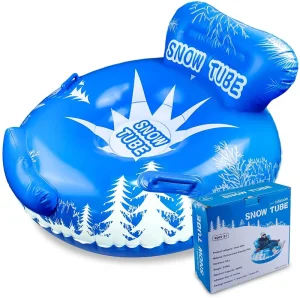 Winter Outdoor Inflatable Snow Tube 0.6mm Tubing Model SL003-16 for Adults and Kids Ages 4+