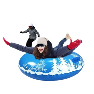 Winter Outdoor Sports Toys Thickened Heavy Duty Snow Sleds with Handles Inflatable Snow Sled for Kids & Adults