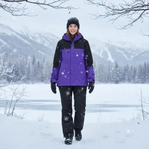 Winter Outdoor Sportswear Windproof Waterproof Polyester Rayon Windbreaker Hoodie Zipper Closure Unisex Regular Fit Seamless