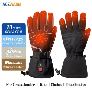 Winter Ski Self Heating Waterproof Windproof UV Protection Nylon Unisex Sports Gloves Heat Resistant Split Finger Outdoor