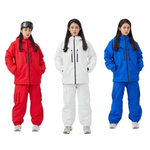 Winter Ski Suit Set Hardshell Waterproof Breathable Windproof Thermal Snowboarding Jacket