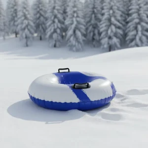 Winter Ski and Sledding Freeze Proof PVC Inflatable Snow Tube Arctic Trails Durable Single for Outdoor Snow Tubing Adventure