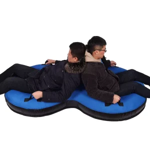Winter Sport Hard Bottom Rubber Tire Towable Grass Sand Sled Inflatable Snow Tube with Nylon Cover