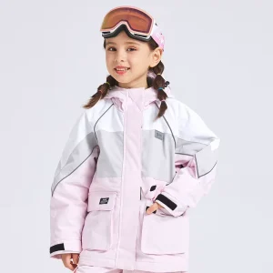 Winter Sport Jackets for Boys and Girls Waterproof Windproof Snowboard Coat with Warm Ski Hoodie for Skiing Snowboarding