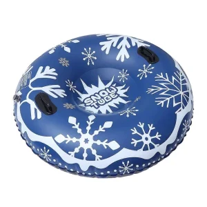 Winter Sports Fun Heavy Duty Vinyl Customized Inflatable Snowflake Snow Tube Sled for Kids and Adults