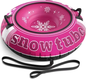 Winter Sports Thickened PVC Inflatable Snow Tube Inflatable Ski Ring Inflatable Sled Snow Toy With Oxford Cloth Cover