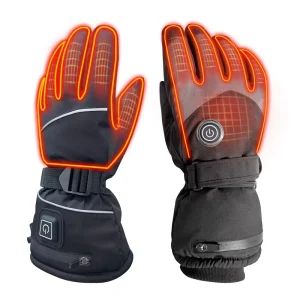 Winter Thermal Sports Breathable Thin Electric Battery Waterproof Snowboarding Heated Cycling Gloves
