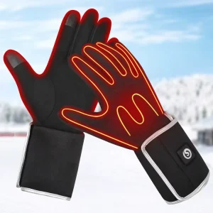 Winter Thermal Waterproof Ski Gloves with 40-65 Heating Hours for Men