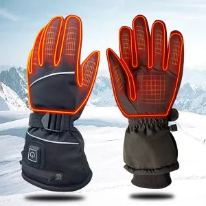 Winter USB Rechargeable Heated Ski and Motorcycle Glove Liners Polyester Unisex Waterproof