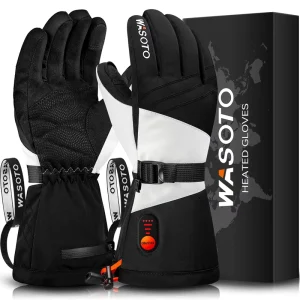 Winter USB-Rechargeable Heated Touchscreen Ski Gloves for Motorcycle Riding