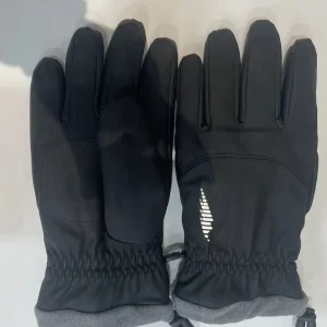 Winter Unisex Polyester Short Finger Gloves Windproof Waterproof Silicone Breathable Thick Warm Touch Screen Compatible Sports