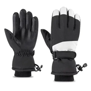 Winter Waterproof Cold Proof Ski Gloves Warm Thickened Wear Resistant Split Finger Design Outdoor Rainproof Cycling
