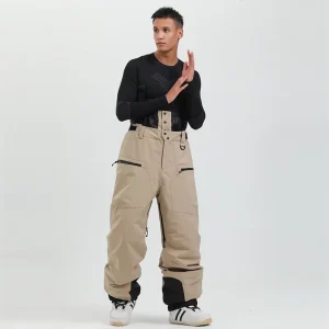 Winter Waterproof Ski Bib Pants for Men and Women with Suspenders
