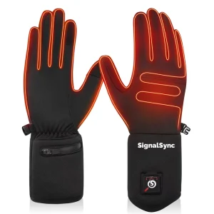 Women Lightweight Thin Waterproof Touchscreen Rechargeable Winter Thermal Outdoor Cycling Battery Heated Gloves