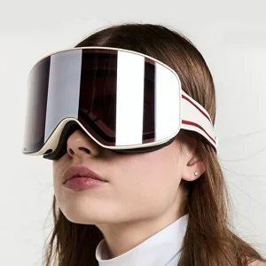 Women Men Snowboard Sports Goggles OEM Custom Logo OTG Frameless Retro Anti Fog Ski Goggles
