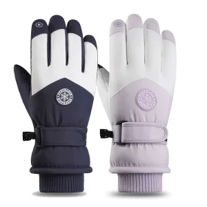 Women Men Sports Windproof Waterproof Ski Gloves for Winter Snowboarding Polyester Full Finger