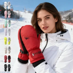 Women Winter Windproof Waterproof Non Slip Snowboarding Stay Warm Mittens Ski Gloves