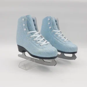 Women’s Figure Ice Skates Glitter Cold-Resistant Synthetic Leather Thermal Velvet Lining