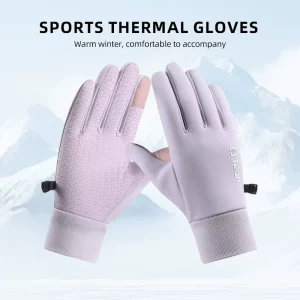 Women’s Winter Fleece Gloves Water resistant Non slip Fingertip Touchscreen for Running Jogging Skiing Sports Factory Direct