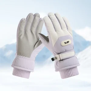 Women’s Winter Ski Gloves with Touchscreen Anti-Slip Palm Windproof Water-Repellent Fleece Lining for Cycling Factory Direct