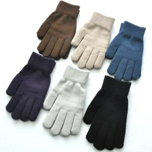 Women’s and Men’s Thick Acrylic Wool Knitted Gloves for Cycling Skiing Daily Outdoor Warmth Winter Gloves