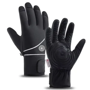 Women’s and Men’s Waterproof Ski Gloves Touchscreen Windproof Polyester Plush Snowmobile Snowboard Thermal Elastic Wristlet