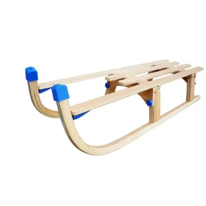 Wooden Folding Toboggan Luge Sled for Kids