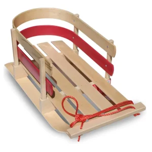 Wooden Toddler Toboggan Sleigh for Kids
