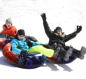 lands end pvc snow tube for kids and adults