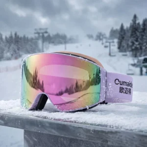 off Road Skiing Goggles 2 piece Set UV400 Protection Anti Fog Coating TPU Frame Windproof Racing Goggles